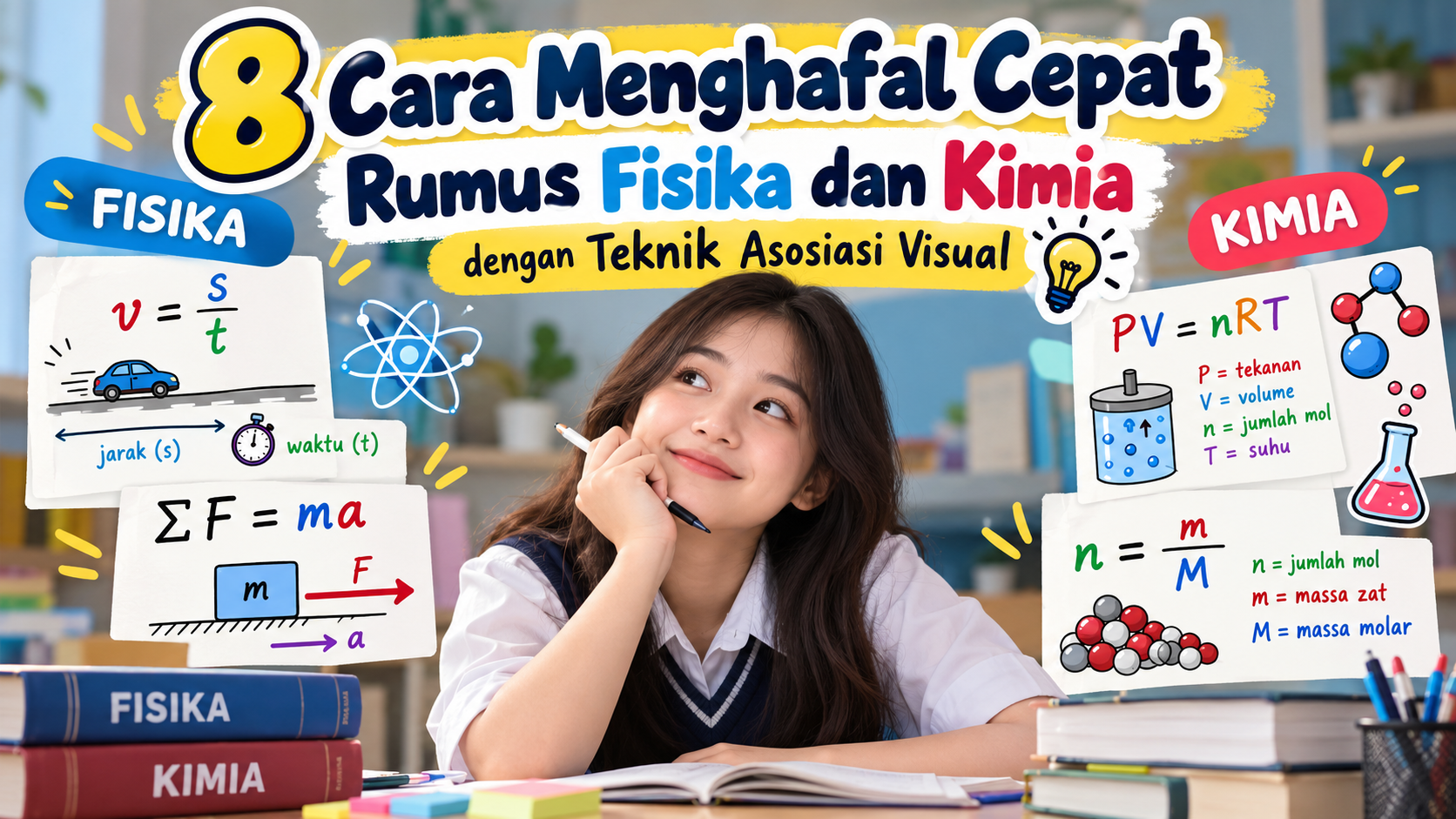 8 Cara Menghafal Cepat Rumus Fisika dan Kimia dengan Teknik Asosiasi Visual