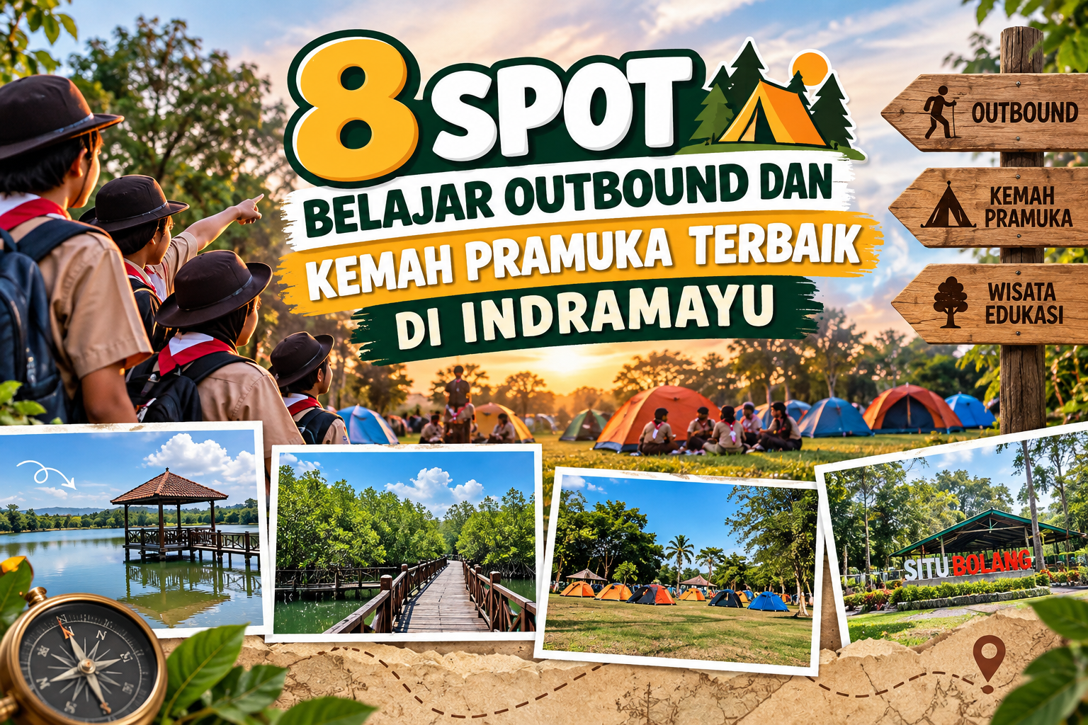 8 Spot Belajar Outbound dan Kemah Pramuka Terbaik di Indramayu